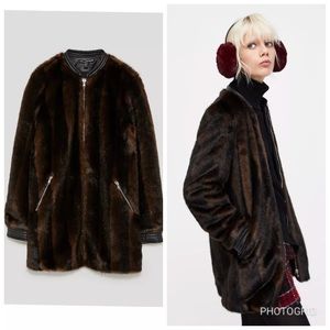 NWT Blogger’s Favorite Zara Faux Fur Coat